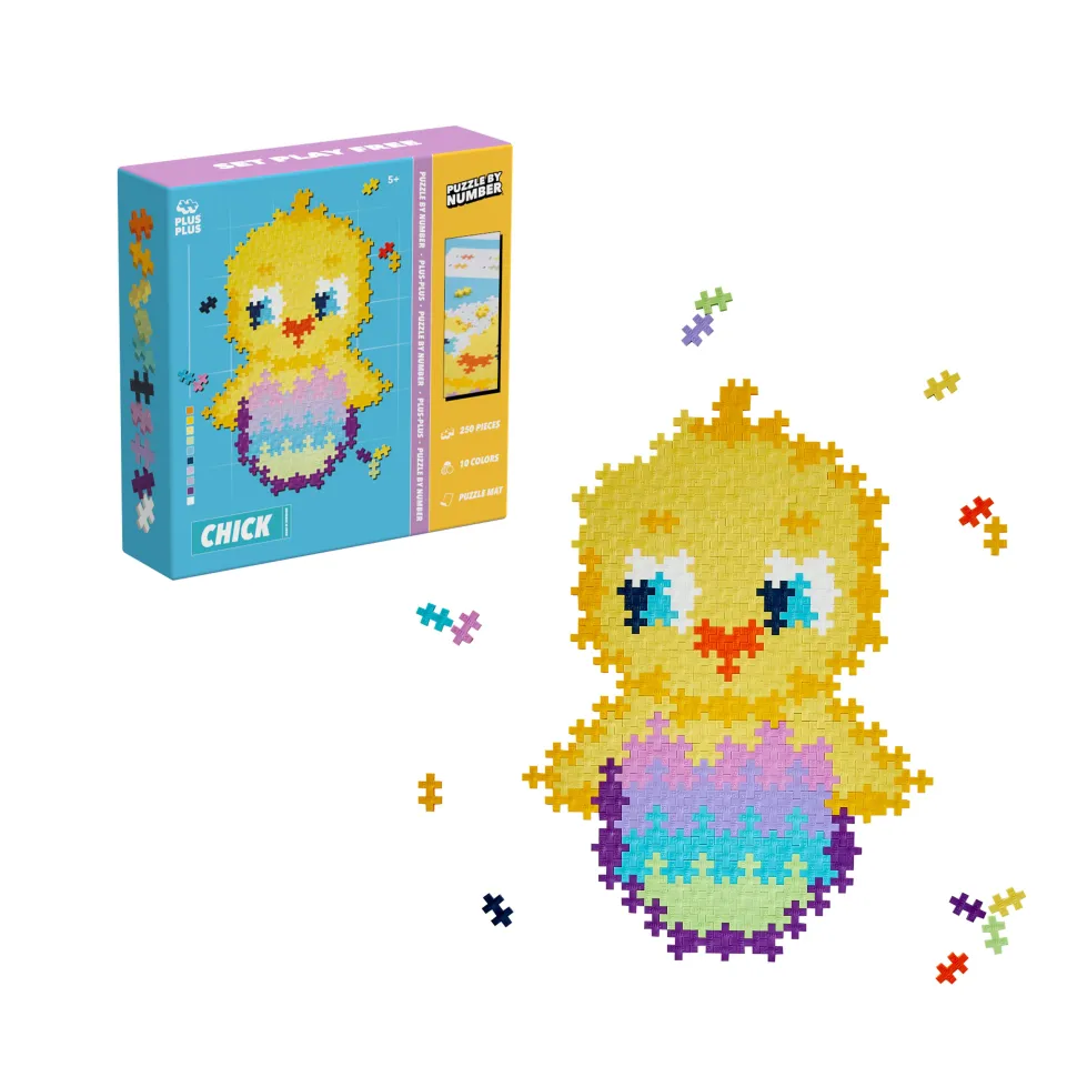 Plus-Plus - Puzzle By Number, Kylling 250 stk